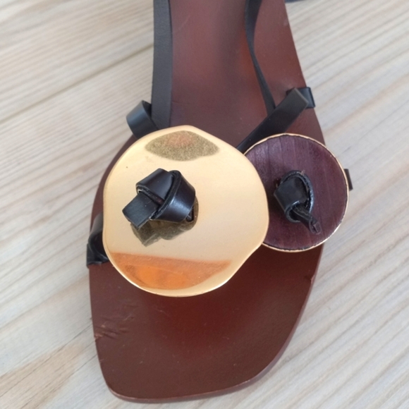 Tory Burch Brown and Gold Sandals - Picture 9 of 13